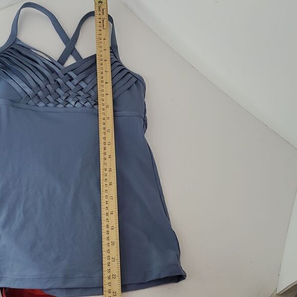 Lorna Jane Woven Front Active Tank Top Periwinkle Size XS - Picture 11 of 12